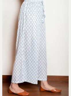 Falgun Cotton Rayon Hand Block Printed Long Kurta
