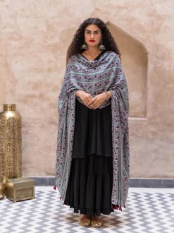 Fanna Block Printed Modal Dupatta