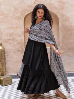 Fanna Block Printed Modal Dupatta