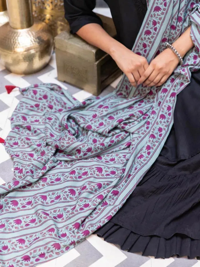 Fanna Block Printed Modal Dupatta