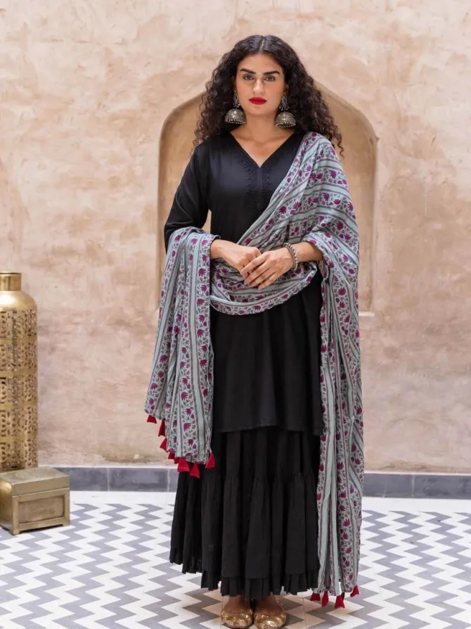 Fanna Block Printed Modal Dupatta