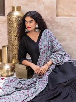 Fanna Block Printed Modal Dupatta