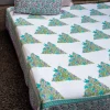 Fields of Lavender Block Printed Cotton Bedsheet