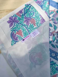 Fields of Lavender Block Printed Cotton Curtain