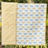 Fishing Boat Hand Block Printed Cotton Quilt for Infants
