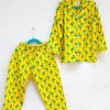 Flamingo Dance Block Printed Cotton Top & Pyjama Set