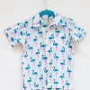 Flamingo Dance Organic Cotton Block Printed Shirt