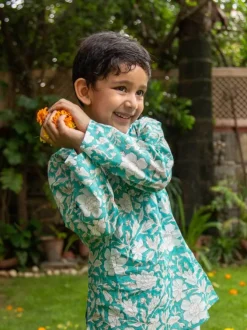 Floral Organic Cotton Long Kurta