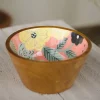 Floral Summer Wooden Bowl - Small