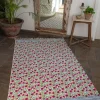 Fruits of Paradise Block Printed Cotton Dhurrie Rug