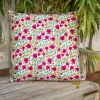 Fruits of Paradise Block Printed Cotton Cushion Cover - 24 Inch