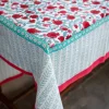 Fruits of Paradise Block Printed Cotton Table Cover