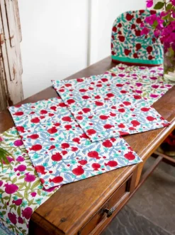 Fruits of Paradise Block Printed Cotton Table Mats