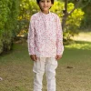 Galaxy Organic Cotton Block Printed Short Kurta Pyjama Set