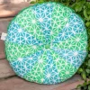 Garima Block Printed Cotton Pinwheel Cushion With Filler - 16 Inch