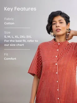 Gauri Cotton Tunic Shirt Dress