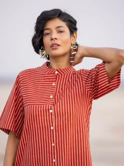 Gauri Cotton Tunic Shirt Dress