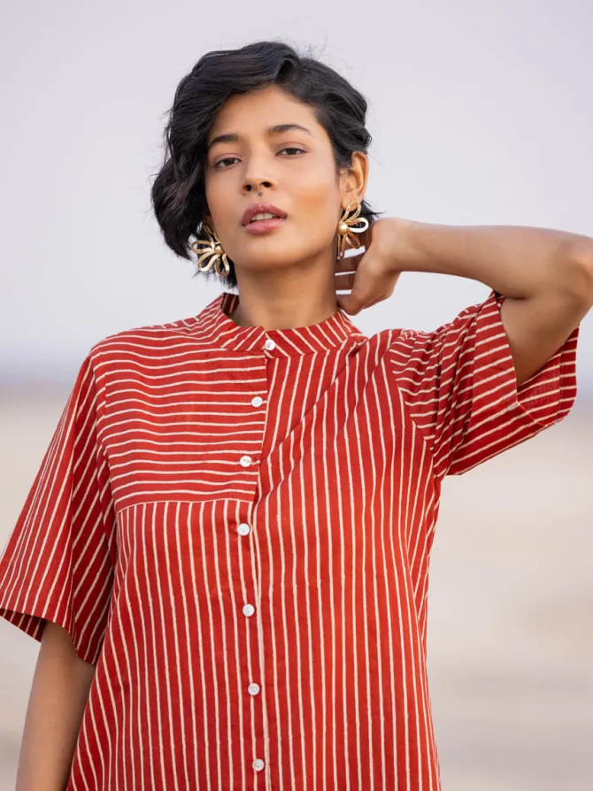 Gauri Cotton Tunic Shirt Dress