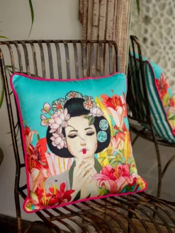 Geiko Cotton Cushion Cover - 16 Inch