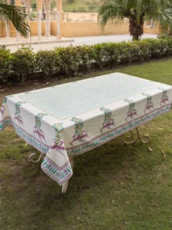 Ghazala Block Printed Cotton Table Cover
