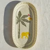 Golden Aloe Ceramic Oval Platter