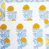 Golden Bloom Block Printed Cotton Table Mats