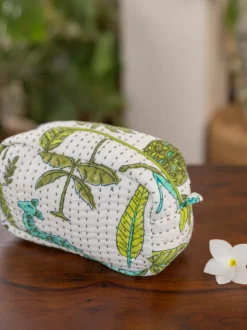 Green Pine Cotton Travel Case
