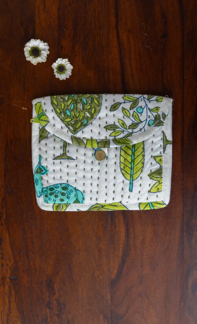 Green Pine Cotton Wallet