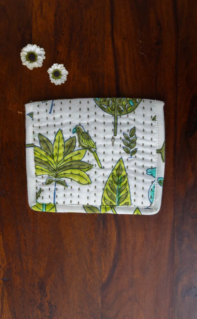 Green Pine Cotton Wallet