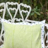 Green Stripes Block Printed Cotton Infant Pillow