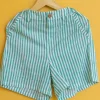 Green Stripes Organic Cotton Shorts