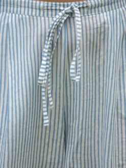 Grey Stripes Cotton Lantern Pants