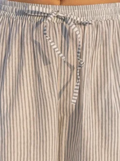 Grey Stripes Cotton Pants