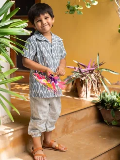 Grey Stripes Organic Cotton Comfort Pants