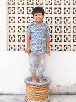 Grey Stripes Organic Cotton Comfort Pants