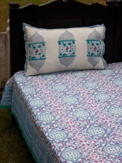 Gul Block Printed Cotton Bedsheet