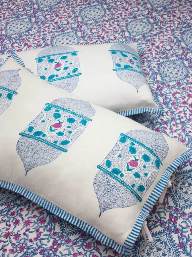 Gul Block Printed Cotton Bedsheet