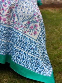 Gul Block Printed Cotton Bedsheet