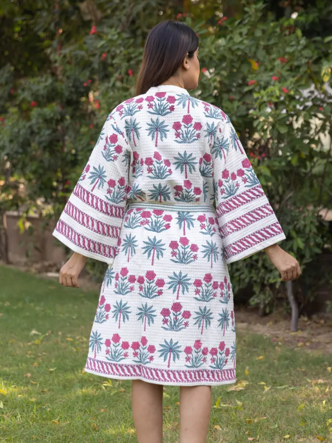 Gulbahar Waffle Cotton Bath Robe