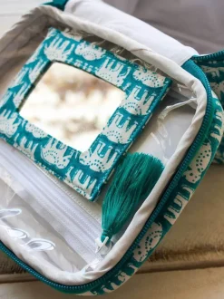 Haathi Block Printed Cotton Vanity Case