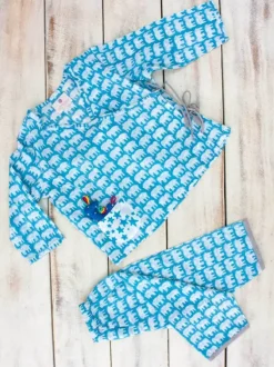 Haathi's March Organic Cotton Block Printed Angrakha Set