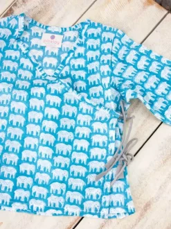Haathi's March Organic Cotton Block Printed Angrakha Set