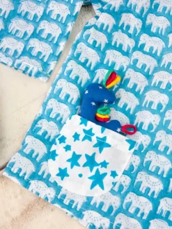 Haathi's March Organic Cotton Block Printed Angrakha Set