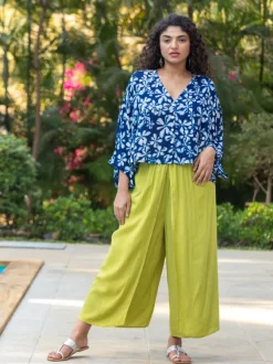 Hanoi Green Wrap-around Pants