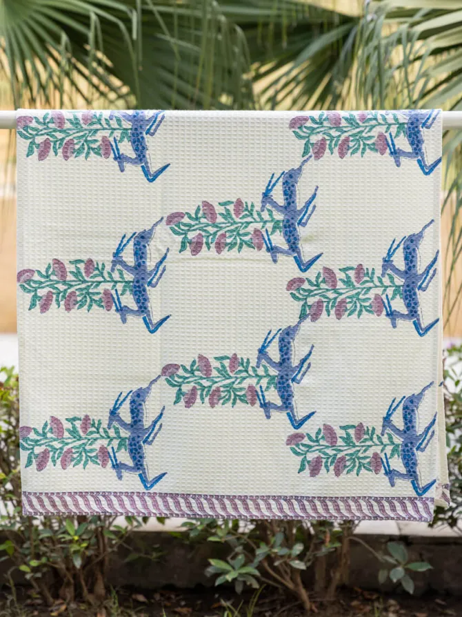 Harini Block Printed Cotton Bath Towel