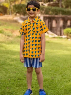 Heartthrob Organic Cotton Block Printed Shirt