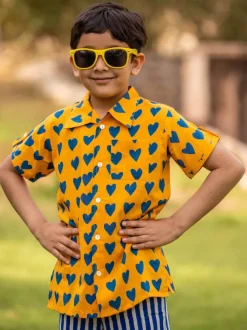 Heartthrob Organic Cotton Block Printed Shirt