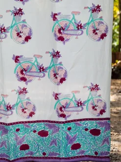 Heavenly Ride Block Printed Cotton Curtain