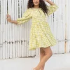 Helen Green Polka Cotton Midi Dress