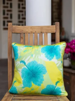 Hibiscus Rush Cushion Cover - 16 Inch